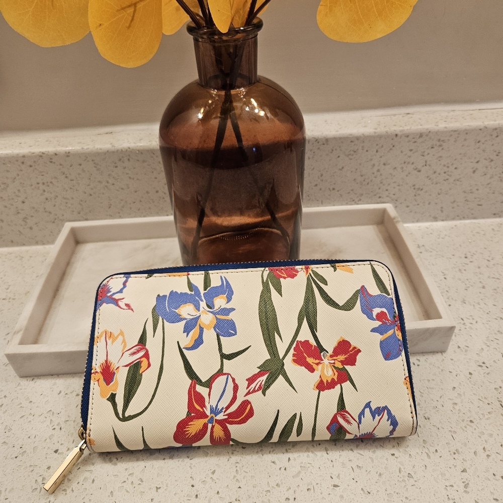 Tory Burch Painted Iris Wallet